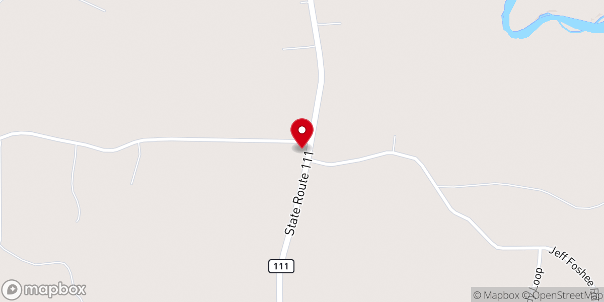 Map showing location of Bethel Grove United Pentecostal Church