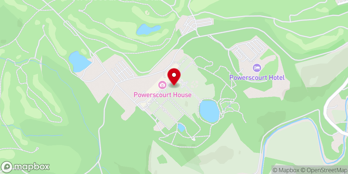 Map showing location of Powerscourt House & Gardens
