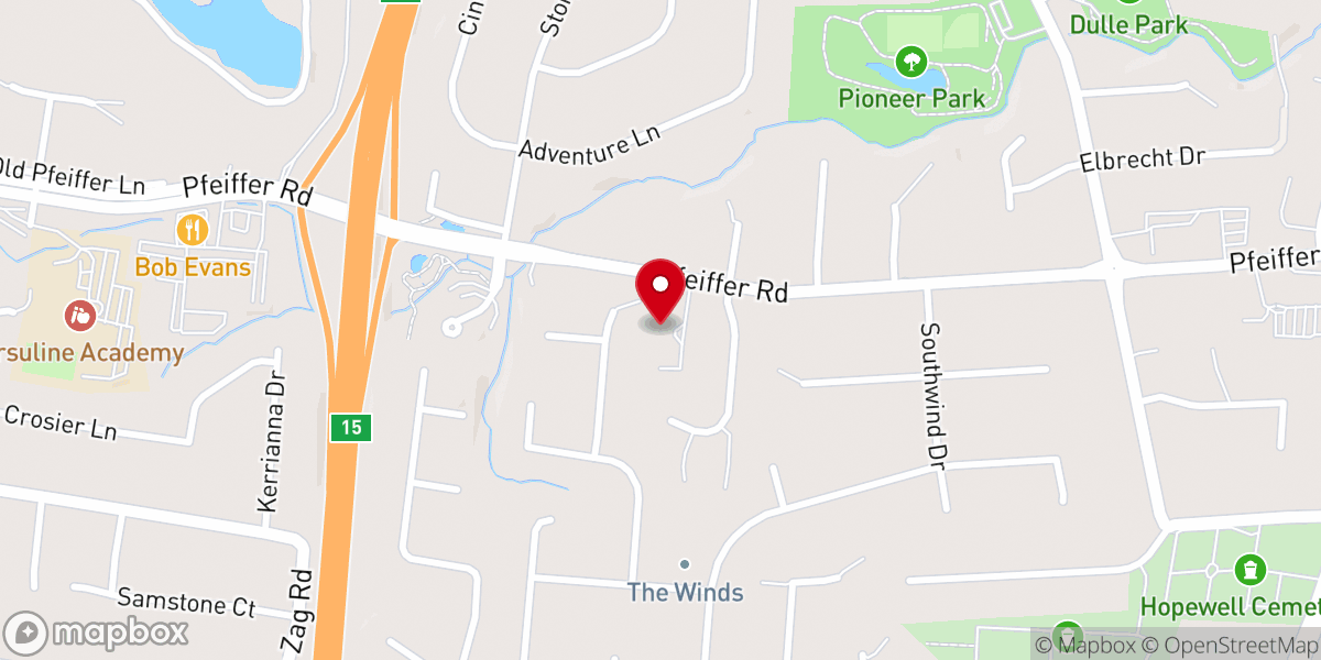 Map showing location of Ascension Lutheran Church