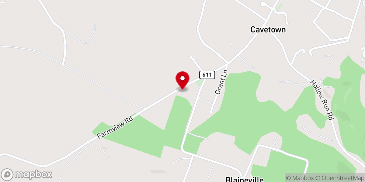 Map showing location of Mt Carmel Baptist Church