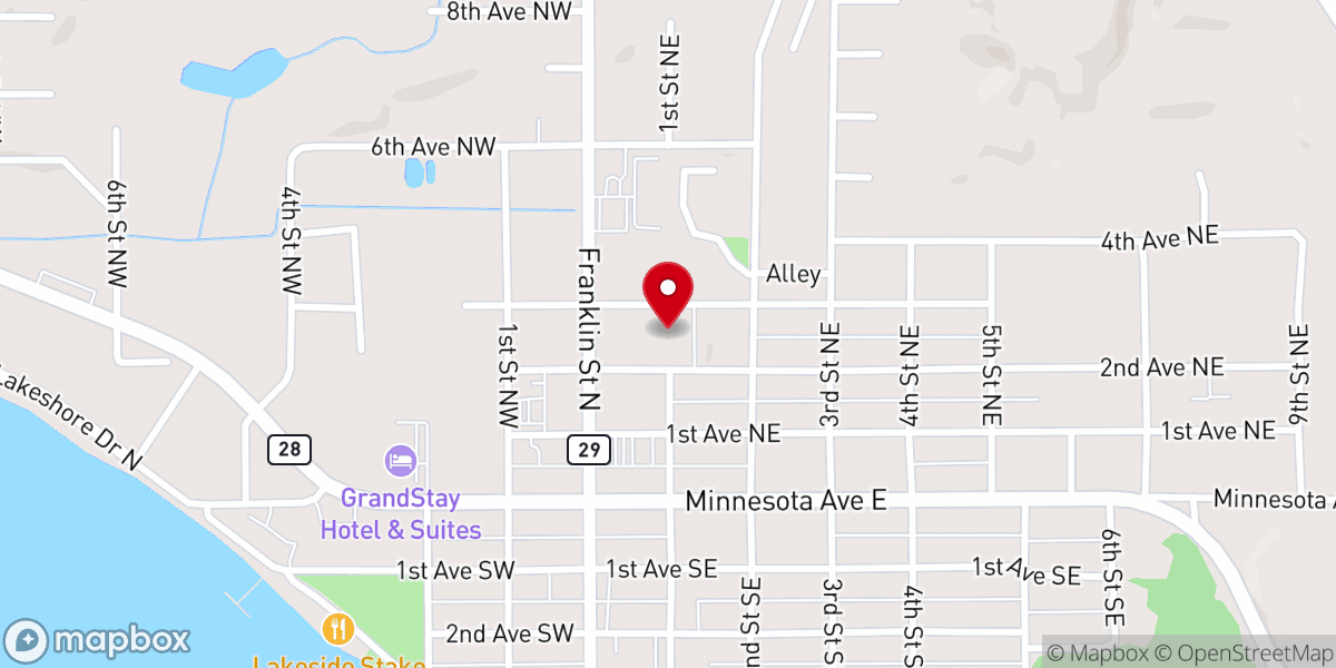 Map showing location of Hope Community Church