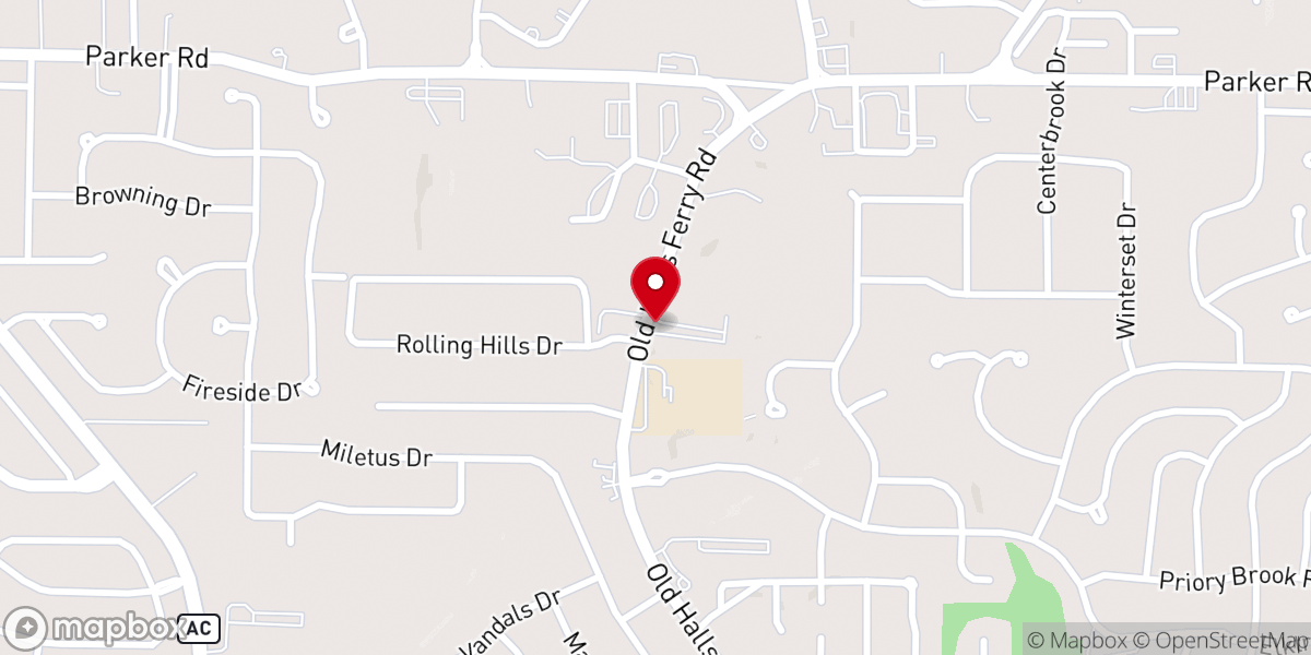 Map showing location of Halls Ferry Christian Church
