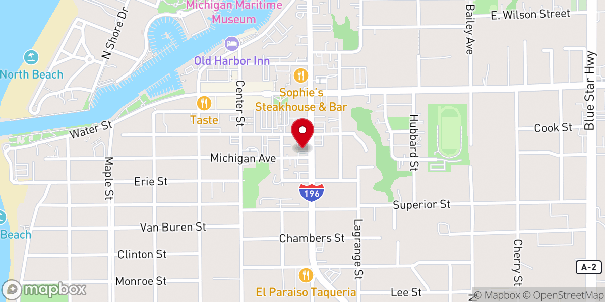 Map showing location of Six Chicks Scratch Kitchen