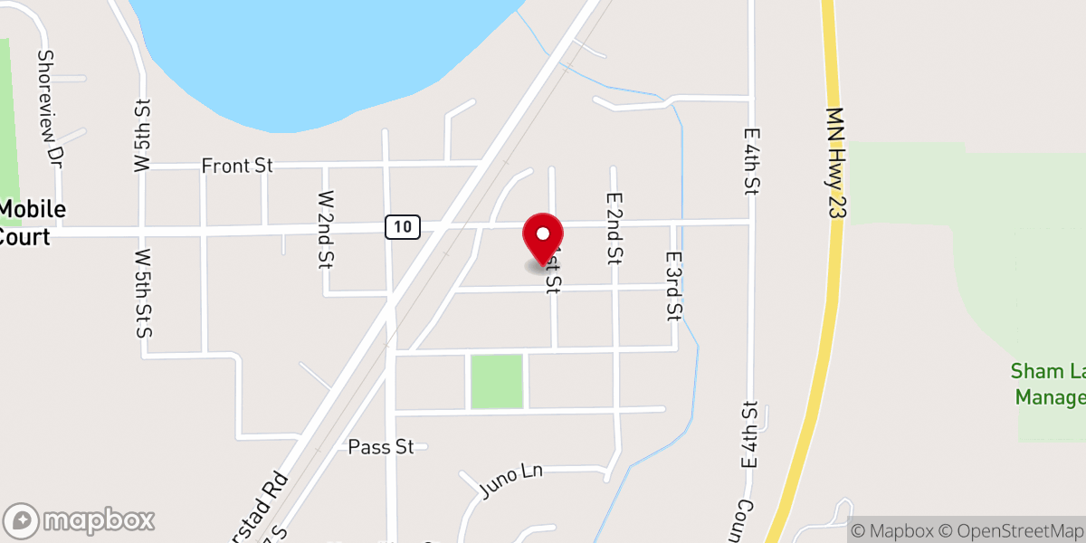 Map showing location of English Lutheran Parsonage