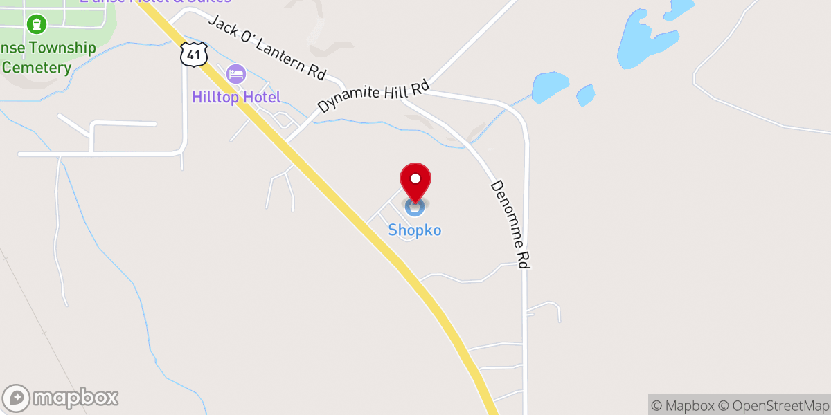 Map showing location of NORTHIRON Church - L'Anse Campus