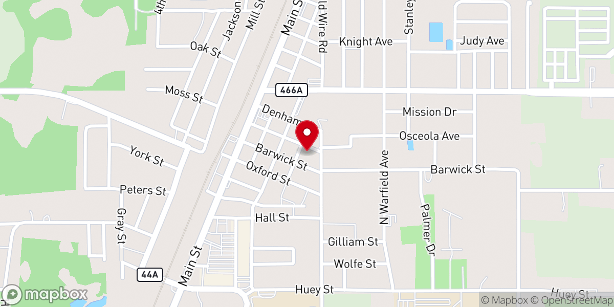 Map showing location of Iglesia Pentecostal Gosen INC