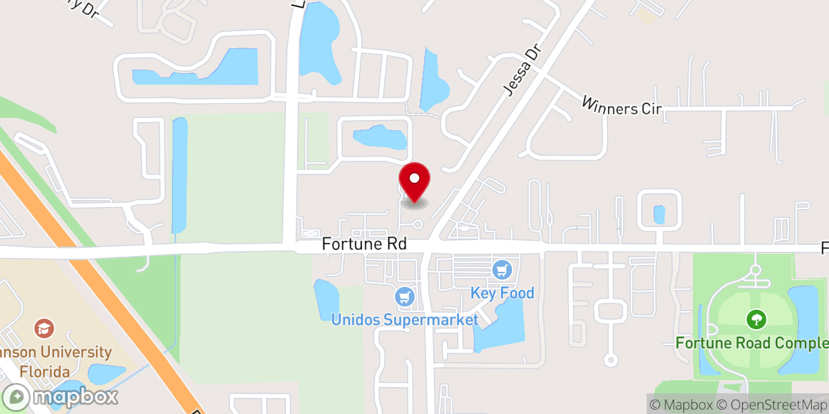Map showing location of New Birth Church