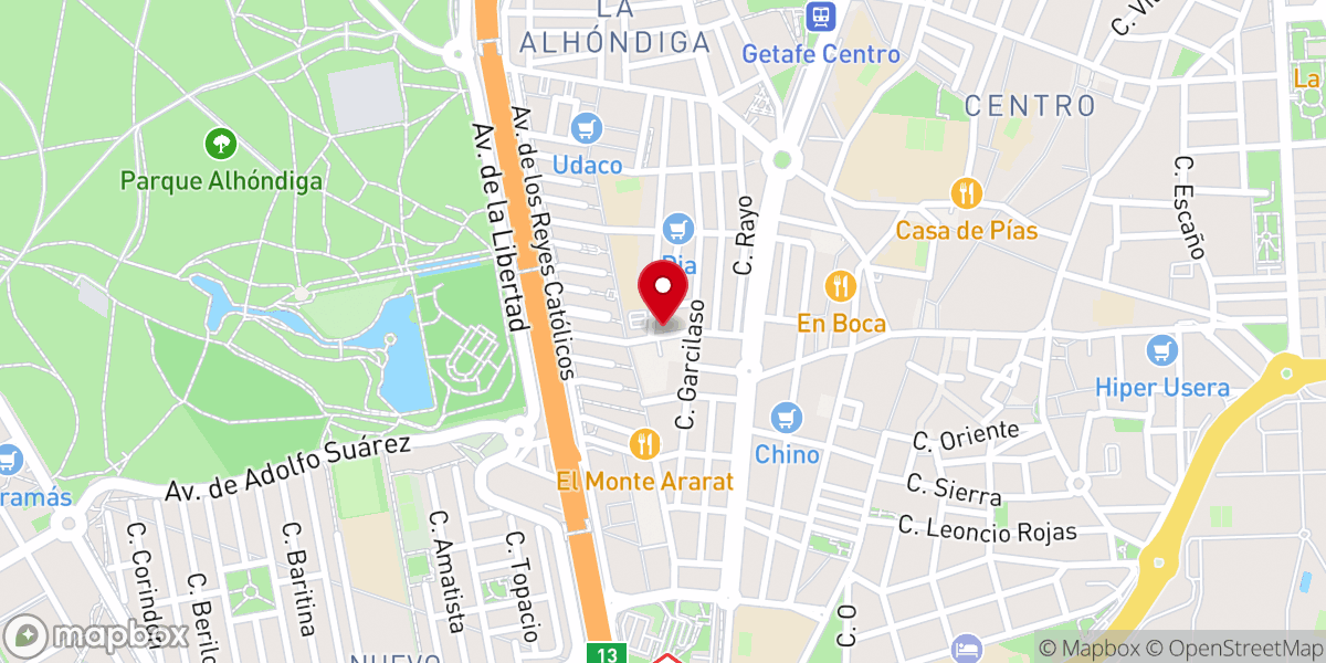 Map showing location of Parroquia Nuestra Señora de Fátima