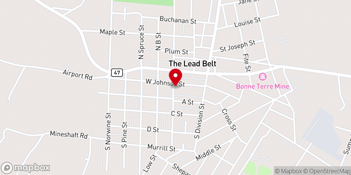 Map showing location of The Bridge - Bonne Terre