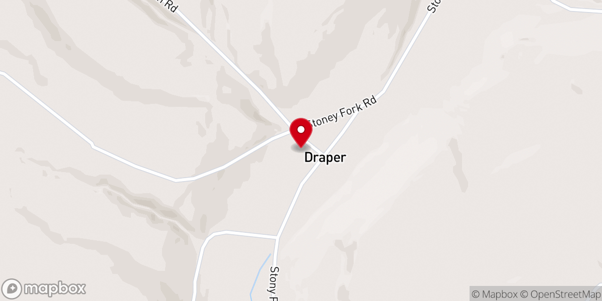 Map showing location of Draper Baptist Church