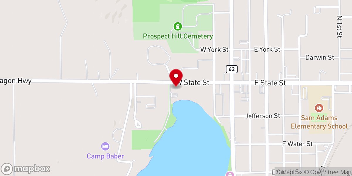 Map showing location of St Paul Lutheran Church