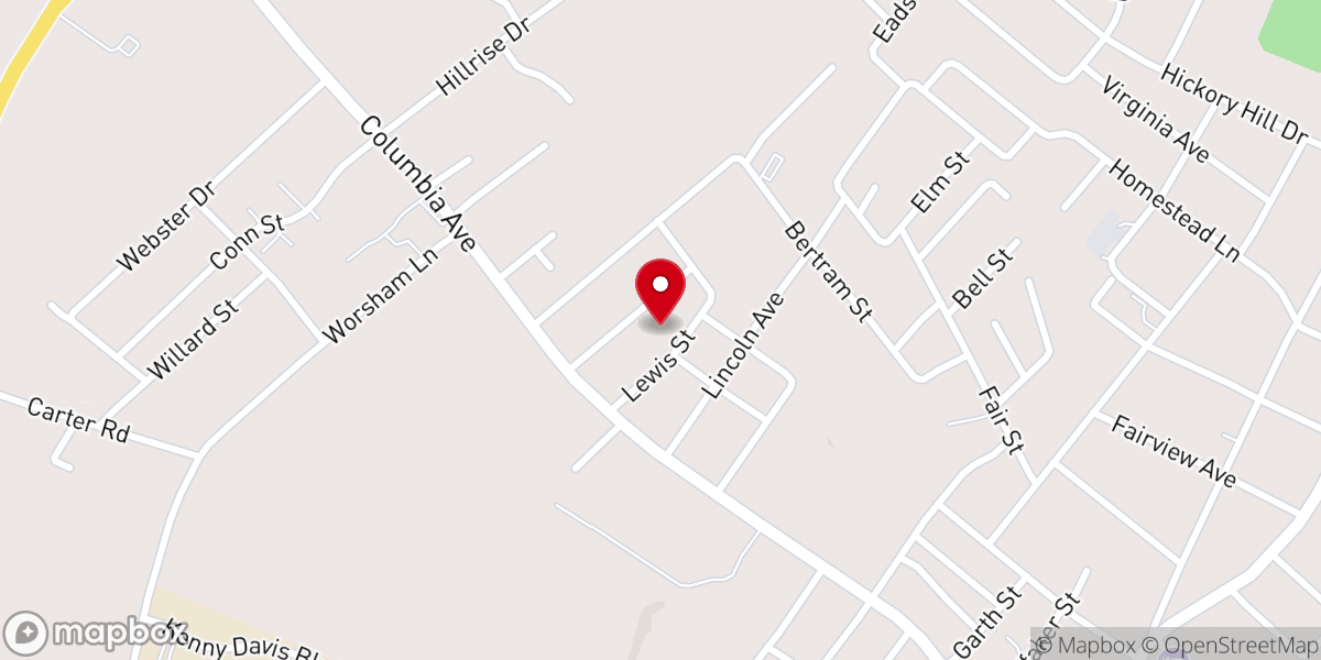 Map showing location of Little Community Baptist Church