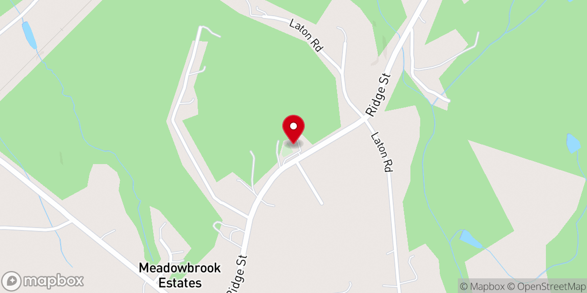Map showing location of Dunn's Grove Baptist Church