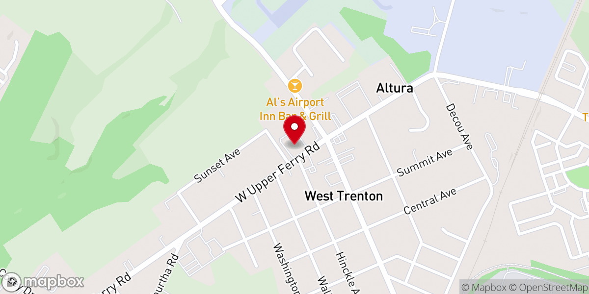 Map showing location of Calvary Chapel of Mercer County