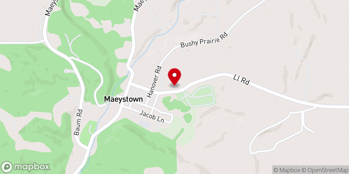 Map showing location of St John Evangelical Ucc