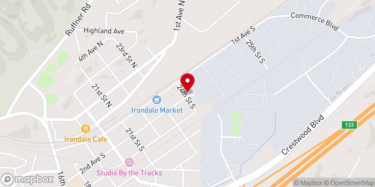 Map showing location of Mount Hebron Baptist Church