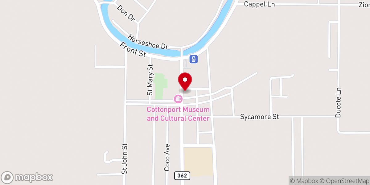 Map showing location of Louisiana Outdoor Properties