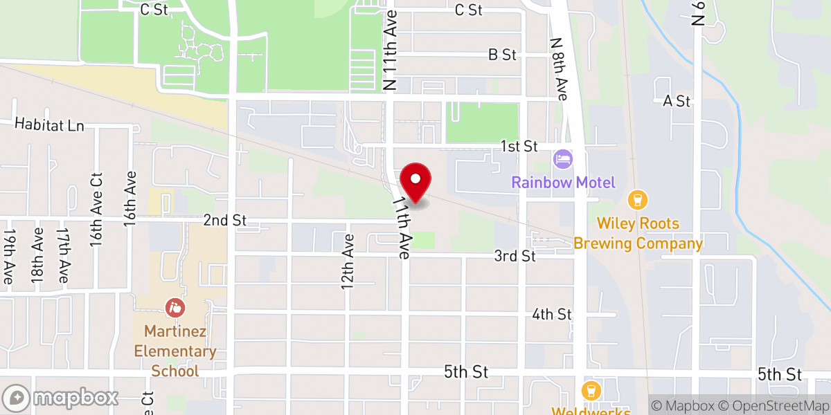 Map showing location of The Refuge Indoor Skatepark