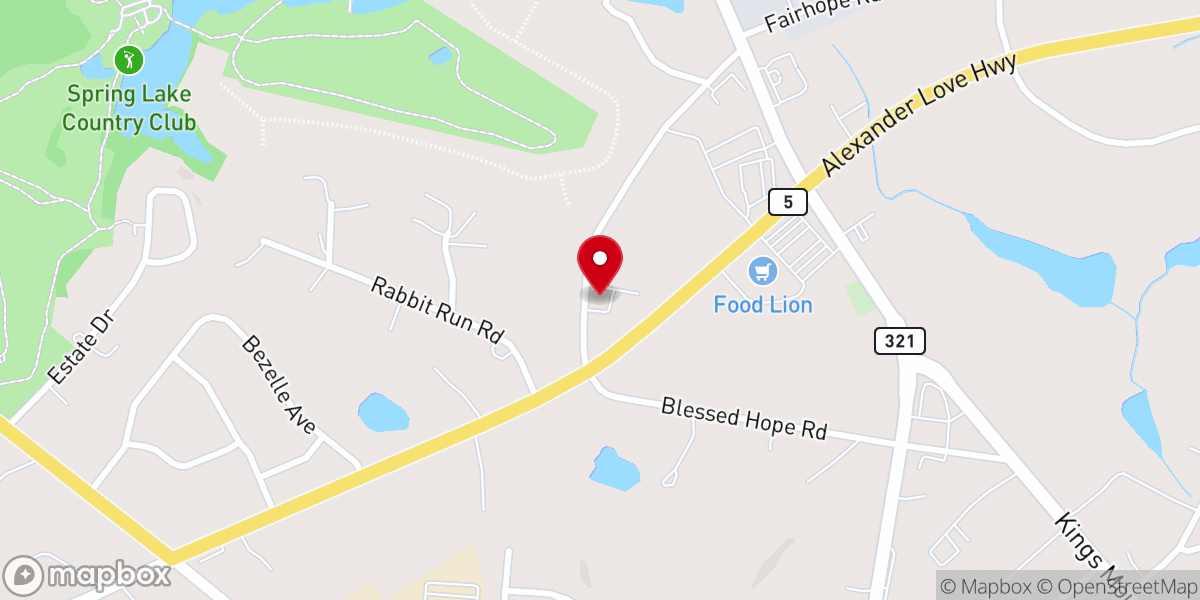 Map showing location of Liberty Church