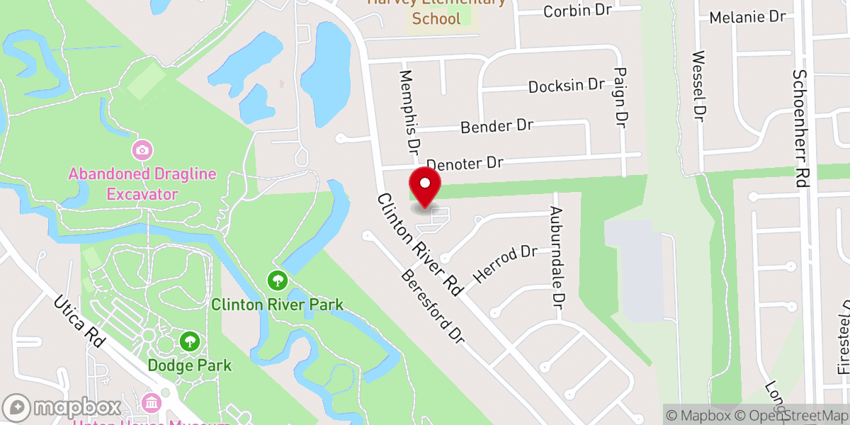 Map showing location of Memorial Baptist Church
