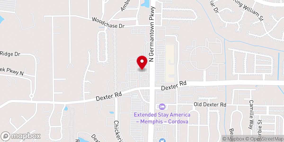 Map showing location of Huey's Cordova