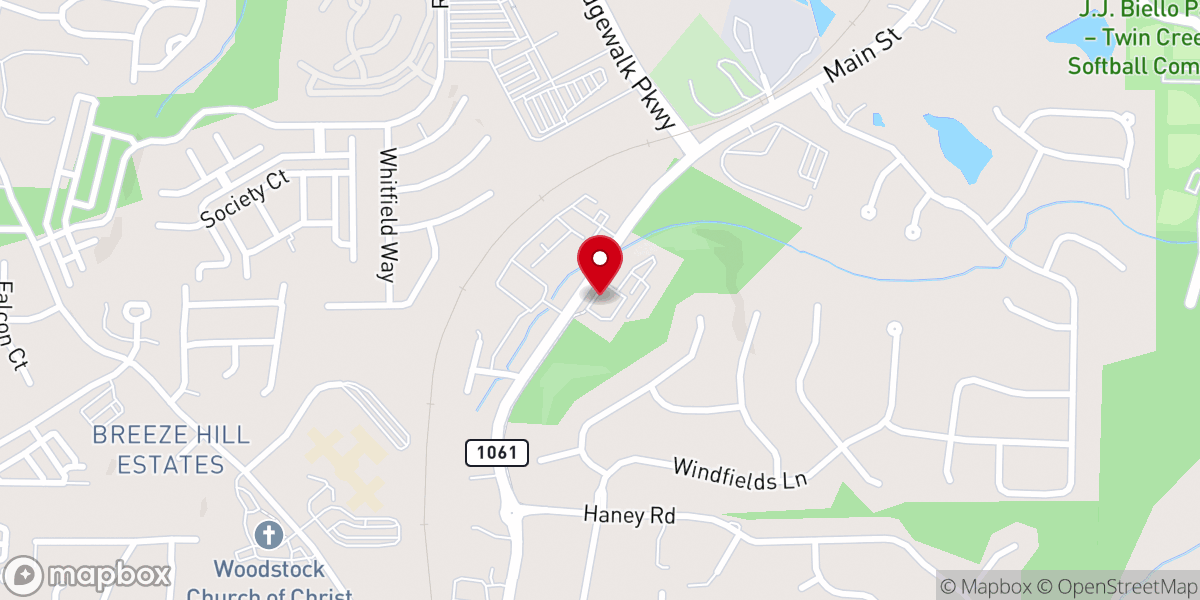 Map showing location of Bridgepointe Church
