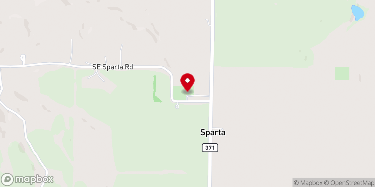 Map showing location of Sparta Methodist Church