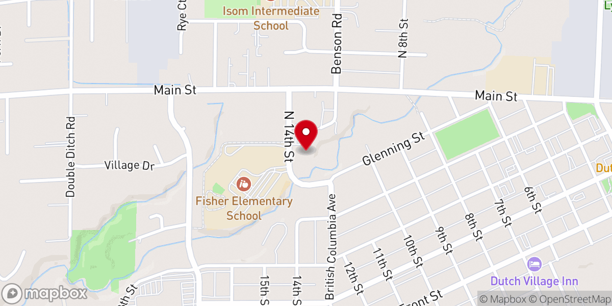 Map showing location of United Methodist Church-Lynden