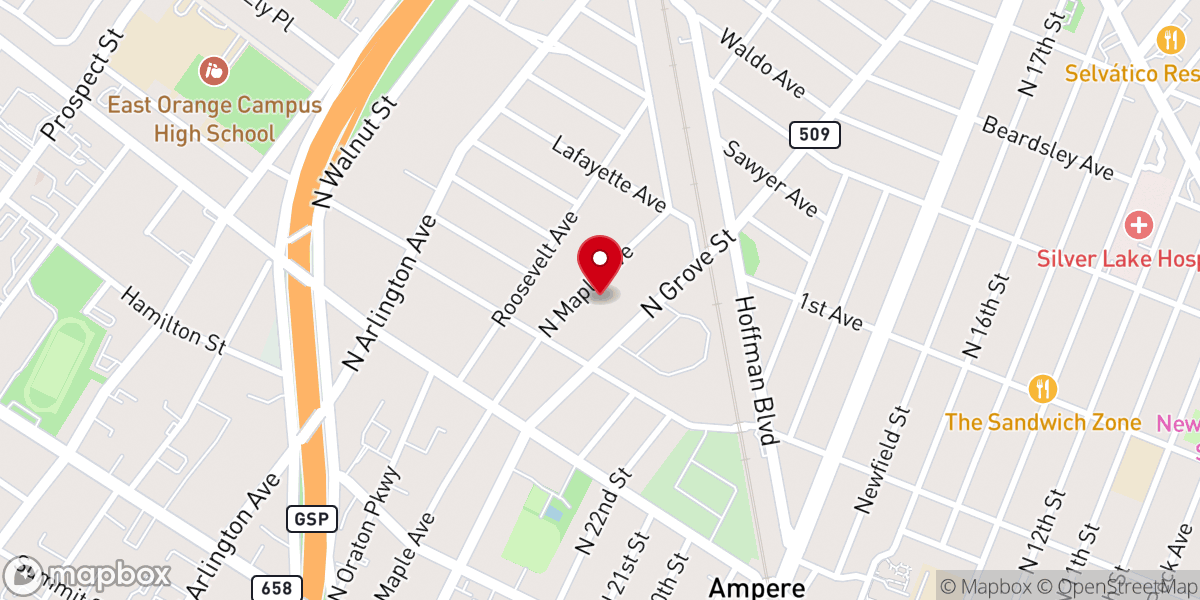 Map showing location of Bethel New Life Community Outreach Church