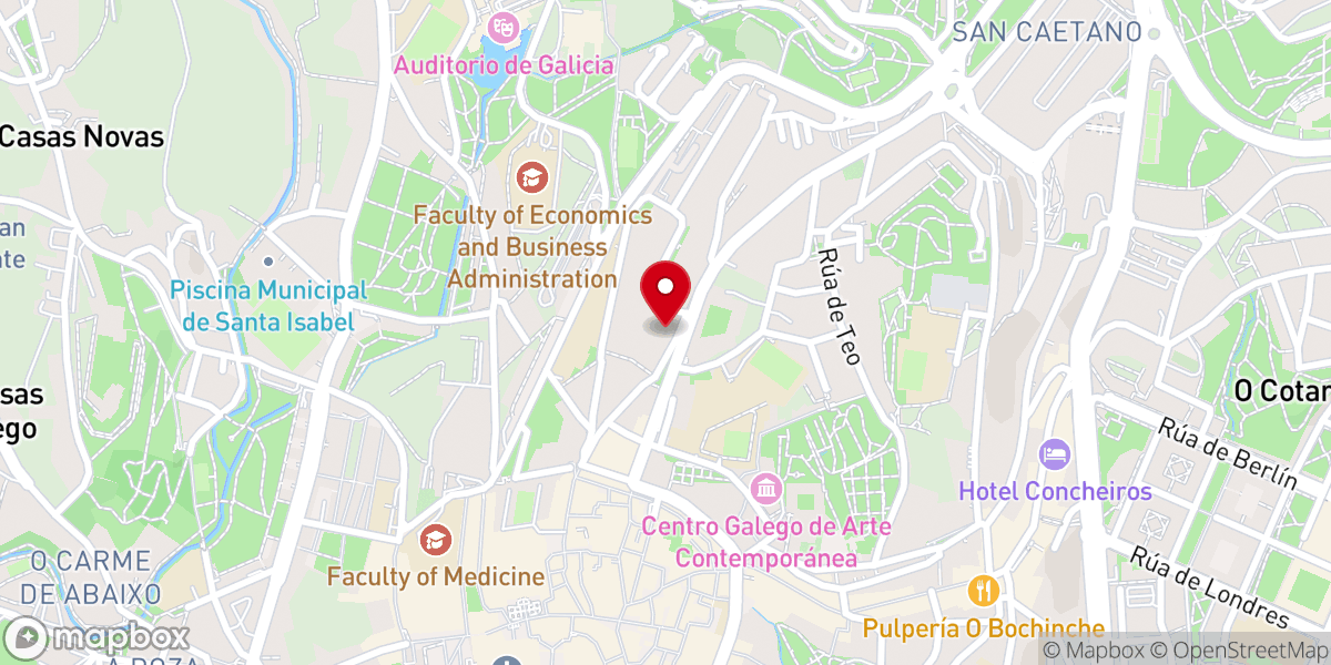 Map showing location of Iglesia y Monasterio de los Carmelitas Contemplativos