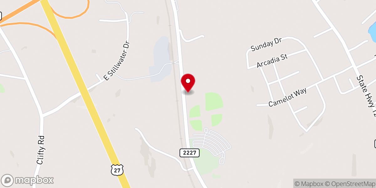 Map showing location of The Rose chapel church