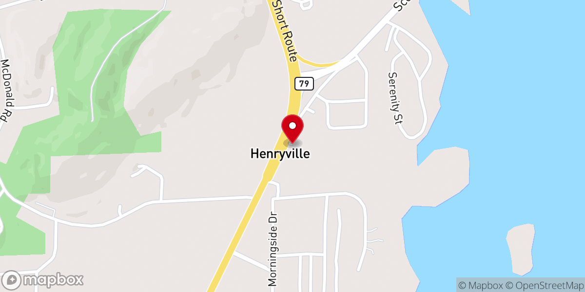 Map showing location of Hanaville Church