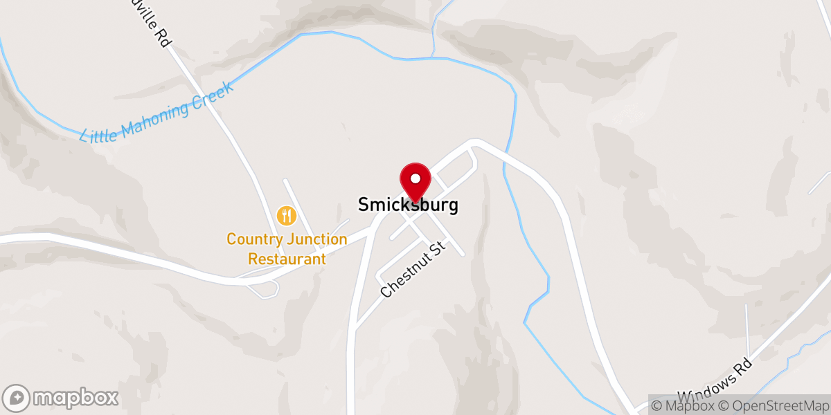 Map showing location of Salem Lutheran Church