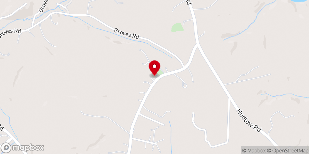 Map showing location of Oak Springs Baptist Church