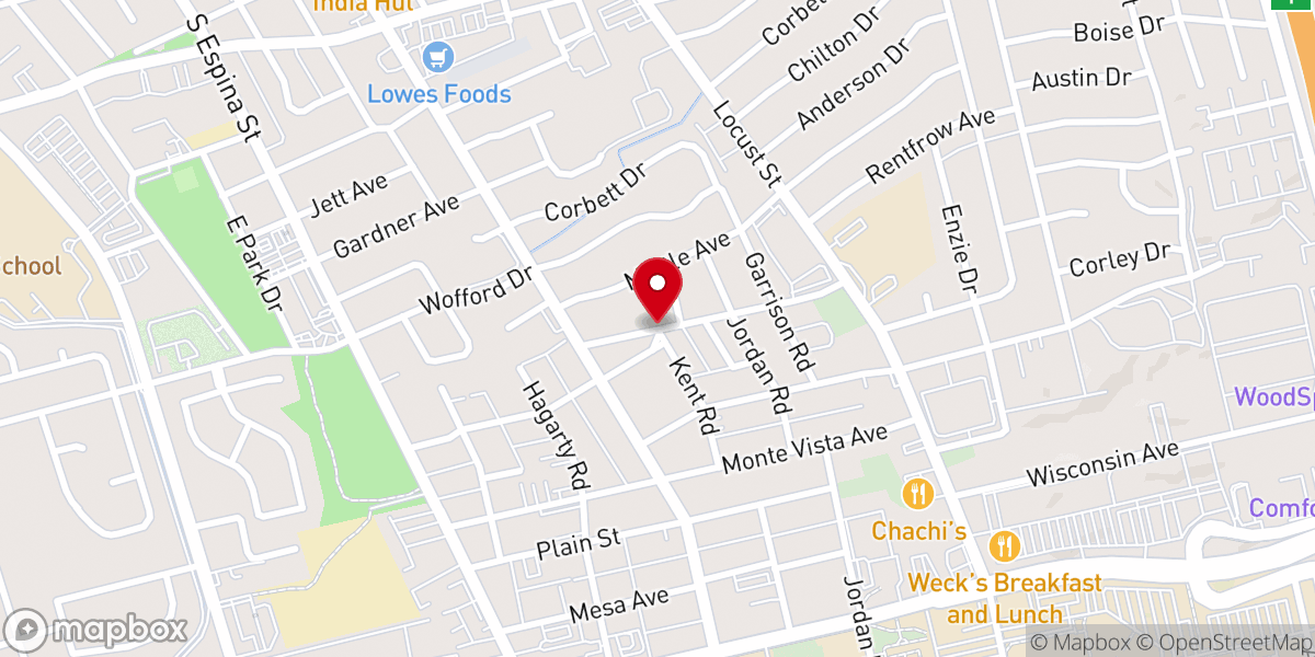 Map showing location of Cross of Christ Lutheran Church
