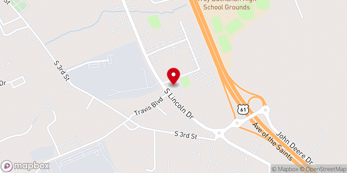 Map showing location of Christian Community Center Of Troy Missouri