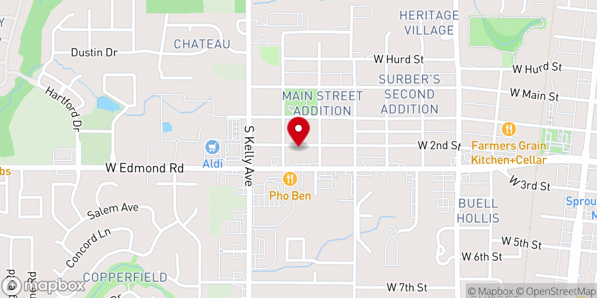 Map showing location of New Hope Church of Christ