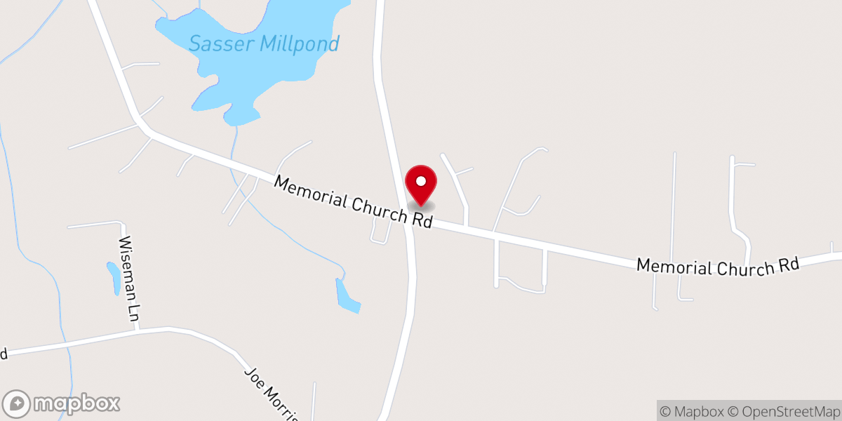 Map showing location of Union Grove Missionary Baptist Church