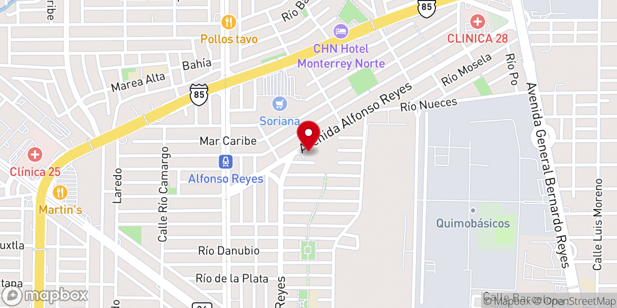 Map showing location of Parroquia Nuestra Señora de la Esperanza