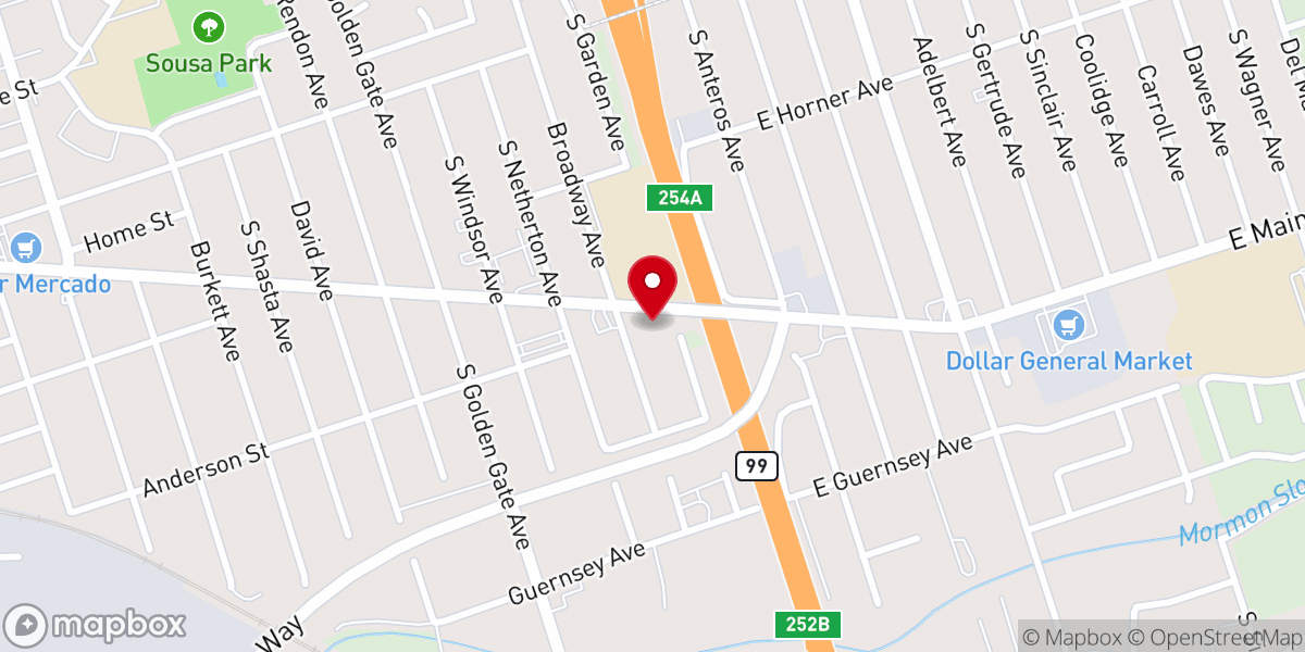 Map showing location of Crossroads of the Valley Assembly of God Church