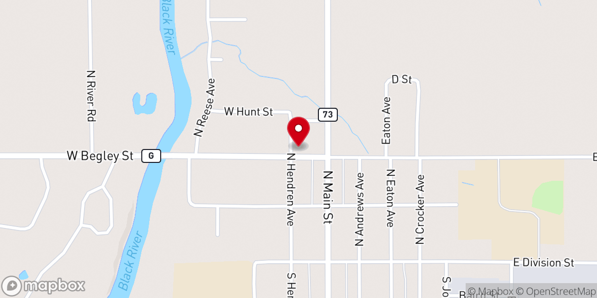Map showing location of Our Savior's Lutheran Church