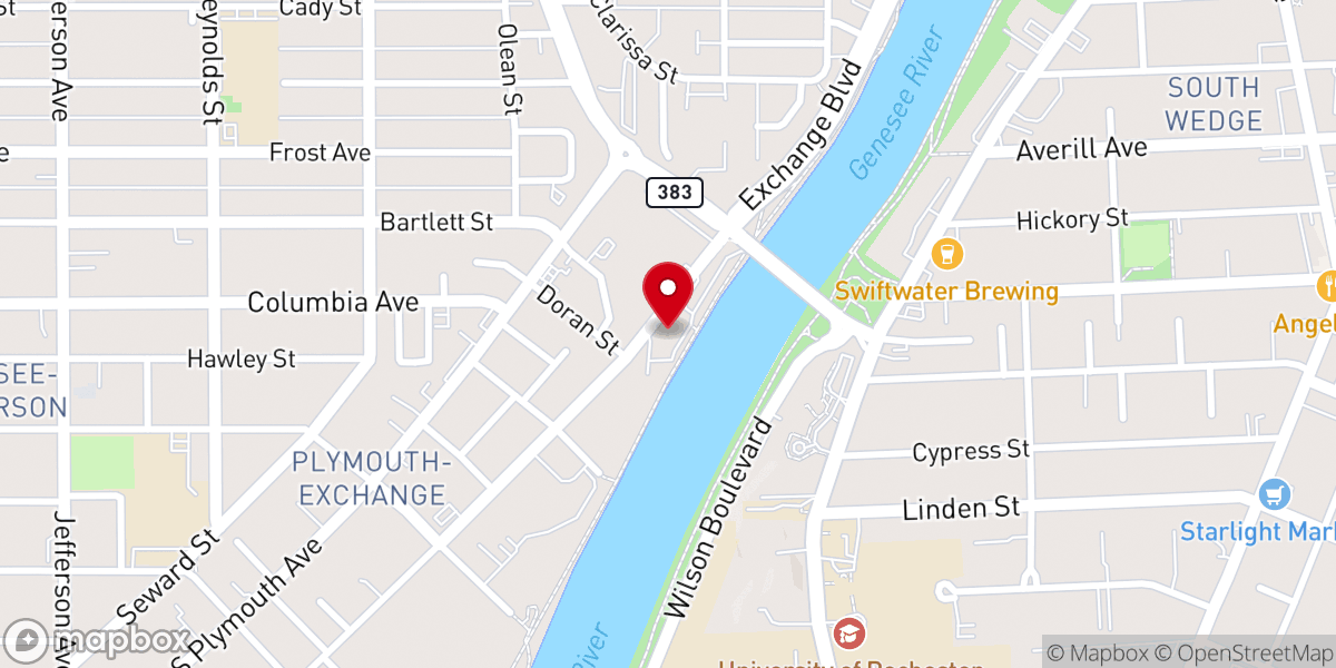 Map showing location of Church of Love Faith Center