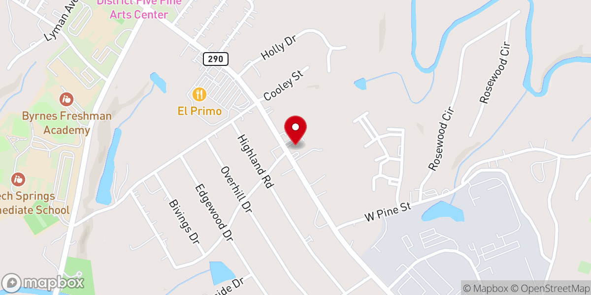 Map showing location of Fellowship Baptist church GYM