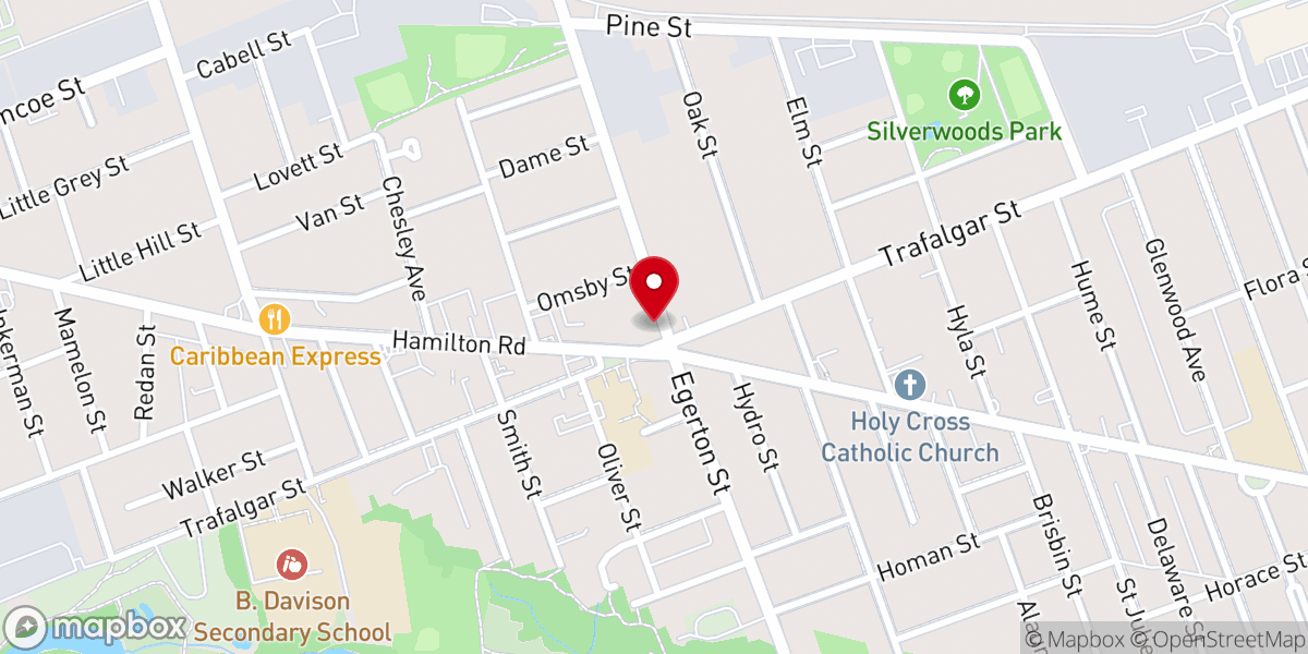 Map showing location of Egerton St. Baptist Church
