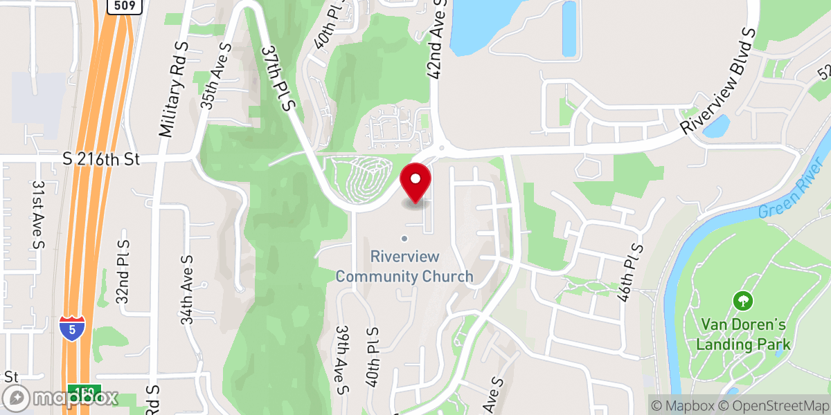 Map showing location of Riverview Community Church