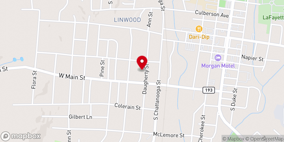 Map showing location of Second Baptist Church-Missions Hs