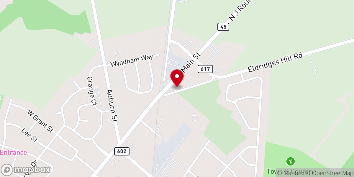 Map showing location of Morning Star Baptist Church
