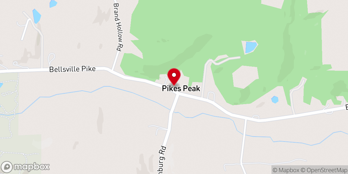 Map showing location of Pike's Peak Church of Christ