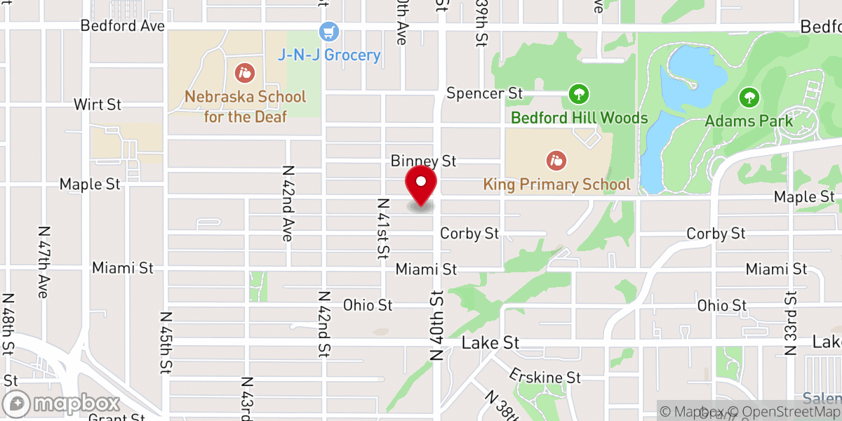 Map showing location of New Light Baptist Church