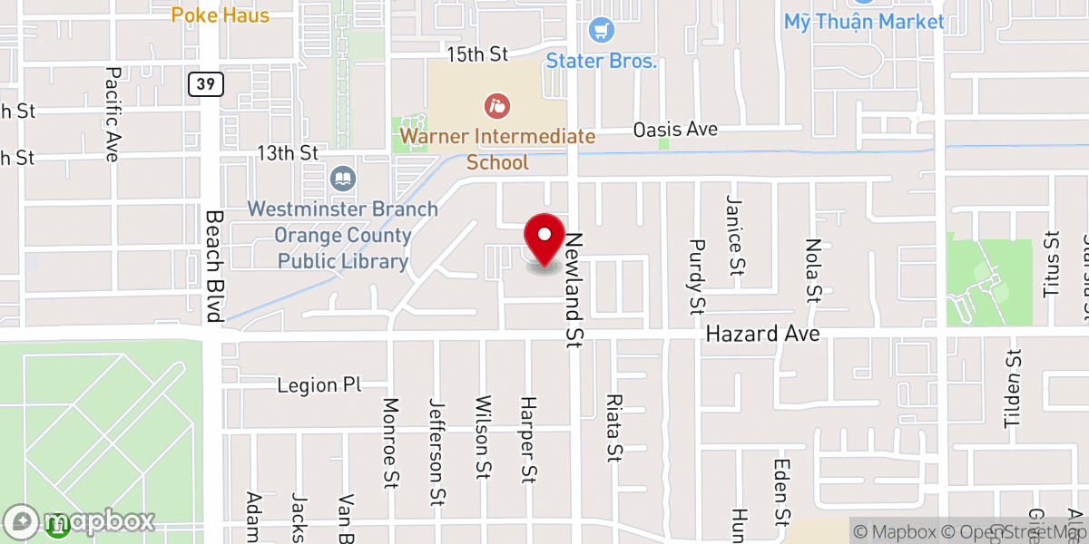 Map showing location of MidCities Baptist Church